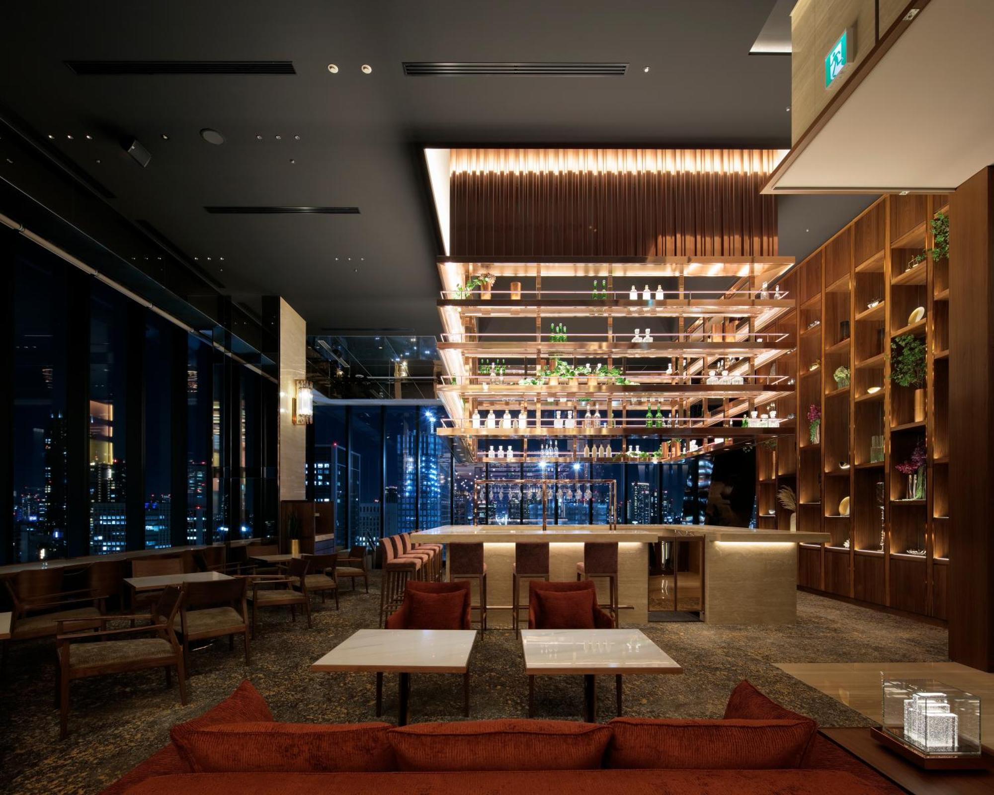Candeo Hotels Osaka The Tower Luaran gambar The lounge at the 36th floor